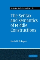 Book Cover for The Syntax and Semantics of Middle Constructions by Sarah M B Fagan