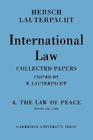 Book Cover for International Law: Volume 4, Part 7-8 by Hersch Lauterpacht