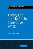 Book Cover for Theory and Description in Generative Syntax by Liliane M V Haegeman