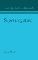 Book Cover for Supererogation by David Heyd