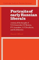 Book Cover for Portraits of Early Russian Liberals by Derek Offord