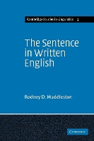 Book Cover for The Sentence in Written English by Rodney D Huddleston