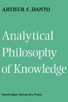 Book Cover for Analytical Philosophy of Knowledge by Arthur Coleman Danto