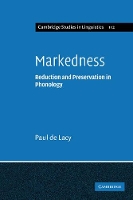 Book Cover for Markedness by Paul Rutgers University, New Jersey de Lacy