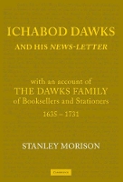 Book Cover for Ichabod Dawks and his Newsletter by Stanley Morison