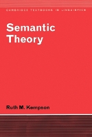 Book Cover for Semantic Theory by Ruth M Kempson