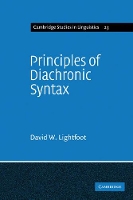 Book Cover for Principles of Diachronic Syntax by Lightfoot