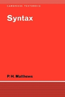 Book Cover for Syntax by P. H. Matthews