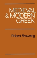 Book Cover for Medieval and Modern Greek by Robert Browning