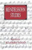 Book Cover for Mendelssohn Studies by R Larry Todd