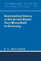 Book Cover for Grammatical Theory in the United States by P H University of Cambridge Matthews