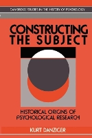 Book Cover for Constructing the Subject by Kurt Danziger