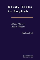 Book Cover for Study Tasks in English Teacher's Book by Mary Waters, Alan (Lancaster University) Waters