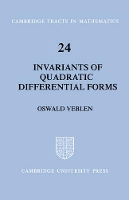 Book Cover for Invariants of Quadratic Differential Forms by Oswald Veblen