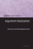 Book Cover for Argument Realization by Beth (Stanford University, California) Levin, Malka (Hebrew University of Jerusalem) Rappaport Hovav