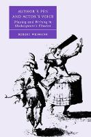 Book Cover for Author's Pen and Actor's Voice by Robert University of California, Irvine Weimann