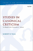 Book Cover for Studies in Canonical Criticism by Prof. Robert W. (Seattle Pacific University, USA) Wall