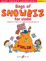 Book Cover for Bags of Showbiz for Violin by Mary Cohen