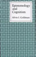 Book Cover for Epistemology and Cognition by Alvin I. Goldman