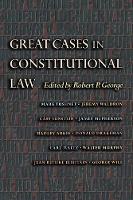 Book Cover for Great Cases in Constitutional Law by Robert P. George