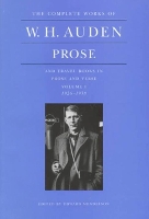 Book Cover for The Complete Works of W. H. Auden: Prose, Volume I by W. H. Auden