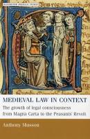 Book Cover for Medieval Law in Context by Anthony Musson