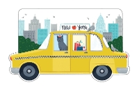 Book Cover for New York City Taxi Shaped Cover Sticky Notes by Vikki Chu
