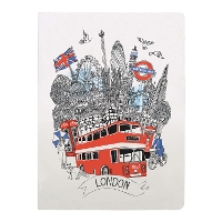 Book Cover for London Handmade Silkscreened Journal by Sarah McMenemy