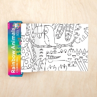 Book Cover for Rainbow Animals Mini Coloring Roll by Mudpuppy