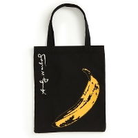 Book Cover for Warhol Banana Canvas Tote Bag - Black by Galison