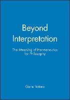 Book Cover for Beyond Interpretation by Gianni Vattimo