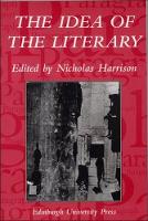 Book Cover for The Idea of the Literary by Nicholas Harrison