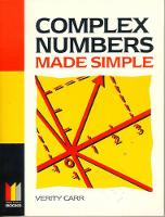 Book Cover for Complex Numbers Made Simple by Verity (Brooklands College, Weybridge, Surrey) Carr