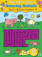 Book Cover for Maze, Find & Colour Amazing Animals by 