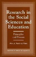 Book Cover for Research in the Social Sciences and Education by Manuel Martinez-Pons