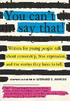 Book Cover for You Can't Say That! by Leonard S. Marcus