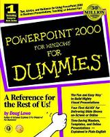 Book Cover for PowerPoint 2000 For Windows For Dummies by Doug Lowe