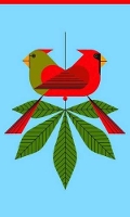 Book Cover for Cardinals Consorting 3 X 5 Notepad by Charley Harper