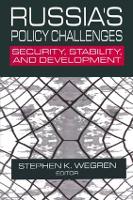 Book Cover for Russia's Policy Challenges by Stephen K Wegren