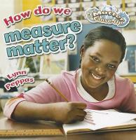 Book Cover for How Do We Measure Matter? by Lynn Peppas