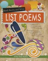 Book Cover for Read Recite and Write List Poems by JoAnn Macken