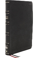 Book Cover for NKJV, Thinline Reference Bible, Genuine Leather, Black, Red Letter, Thumb Indexed, Comfort Print by Thomas Nelson