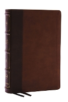 Book Cover for NKJV, Large Print Thinline Reference Bible, Blue Letter, Maclaren Series, Leathersoft, Brown, Thumb Indexed, Comfort Print by Thomas Nelson