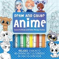 Book Cover for Draw & Color Anime Kit by Editors of Chartwell Books