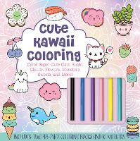 Book Cover for Cute Kawaii Coloring Kit by Editors of Chartwell Books