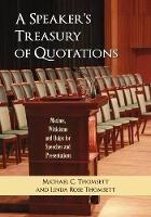 Book Cover for A Speaker's Treasury of Quotations by Michael C. Thomsett, Linda Rose Thomsett