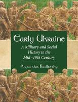 Book Cover for Early Ukraine by Alexander Basilevsky