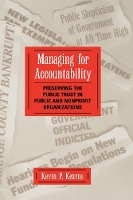 Book Cover for Managing for Accountability by Kevin P. Kearns