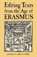 Book Cover for Editing Texts from the Age of Erasmus by Erika Rummel