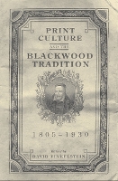 Book Cover for Print Culture and the Blackwood Tradition by David Finkelstein